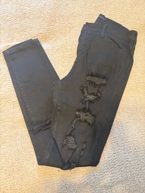 Flying Monkey Black Distressed Skinny Jeans